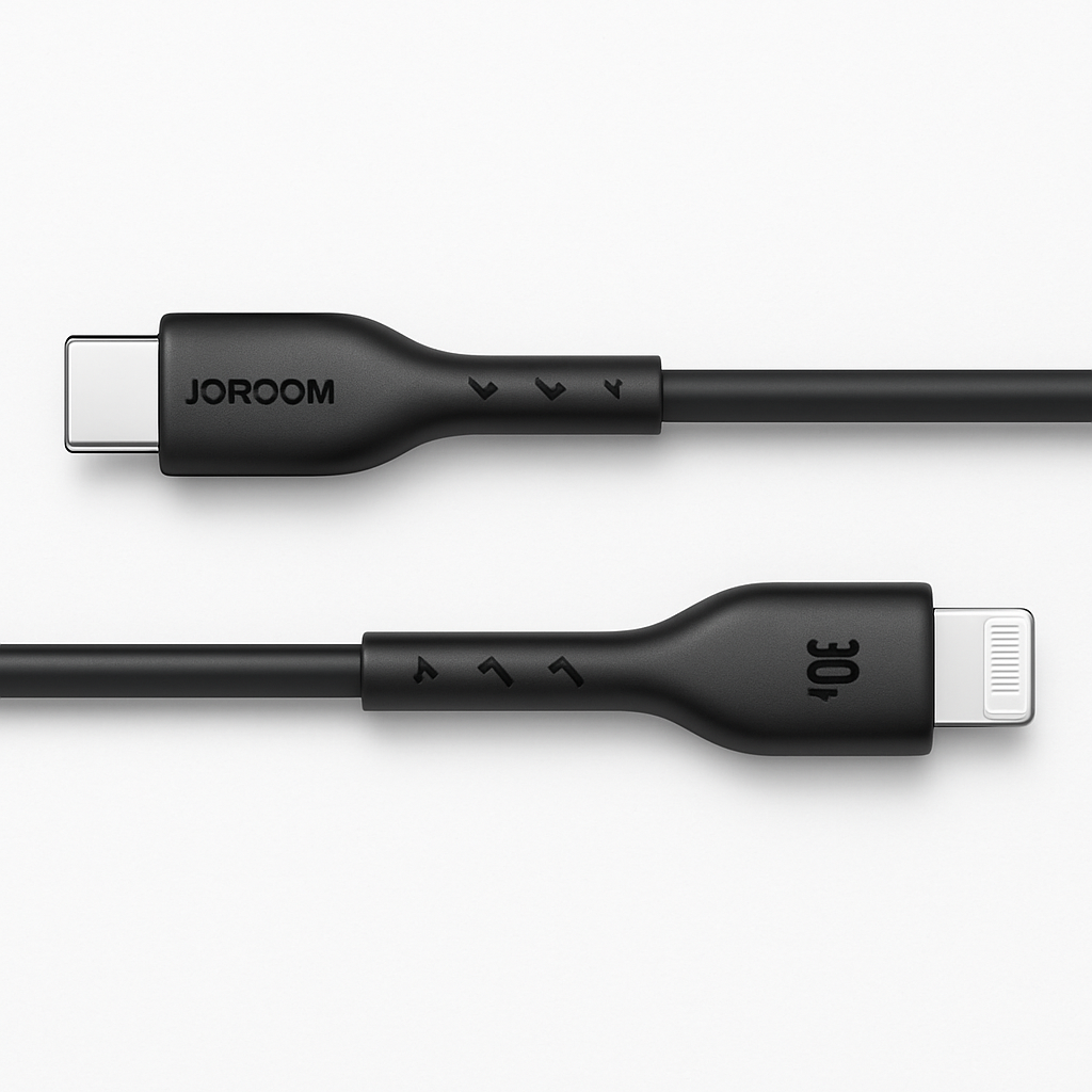 Cable USB-C a Lightning 30W Carga Rápida 1 m Negro (Negro) - JOYROOM-1