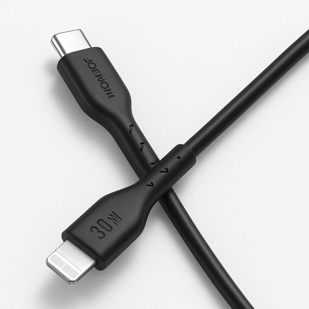 Cable USB-C a Lightning 30W Carga Rápida 1 m Negro (Negro) - JOYROOM-2
