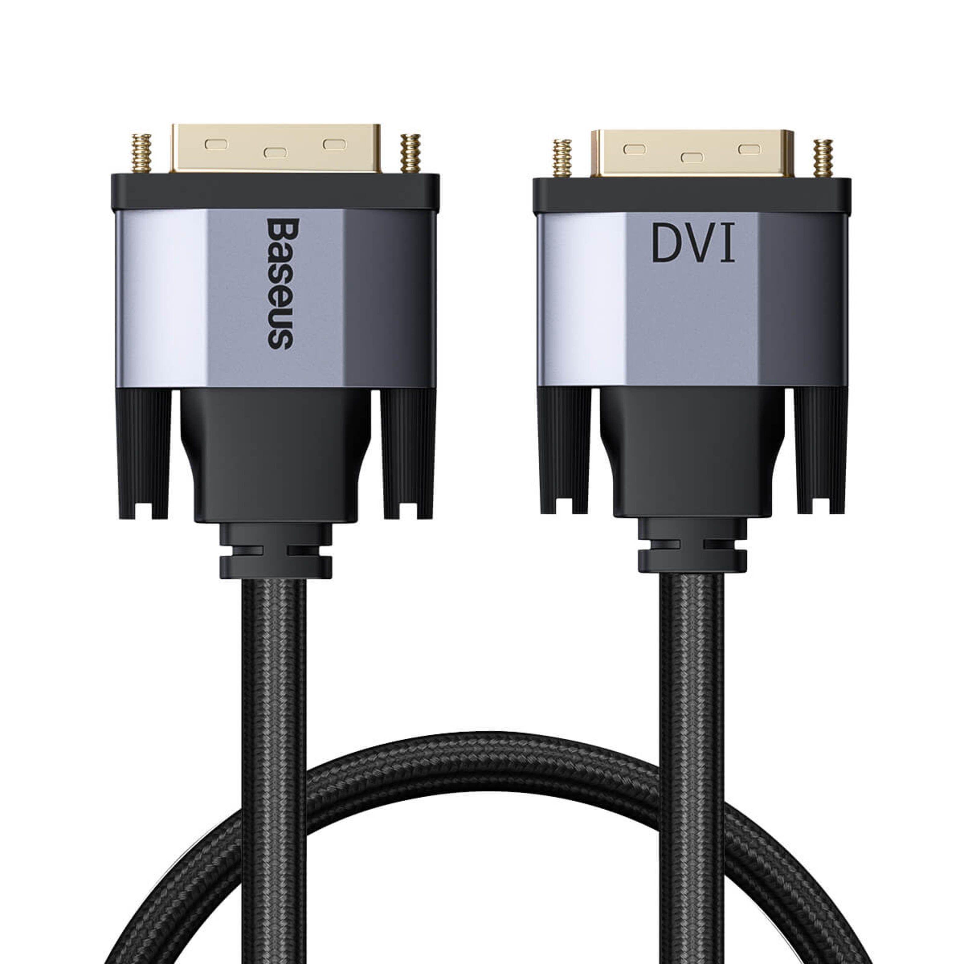 Cable Adaptador DVI a DVI Bidireccional 1 m (Gris) - Baseus-0