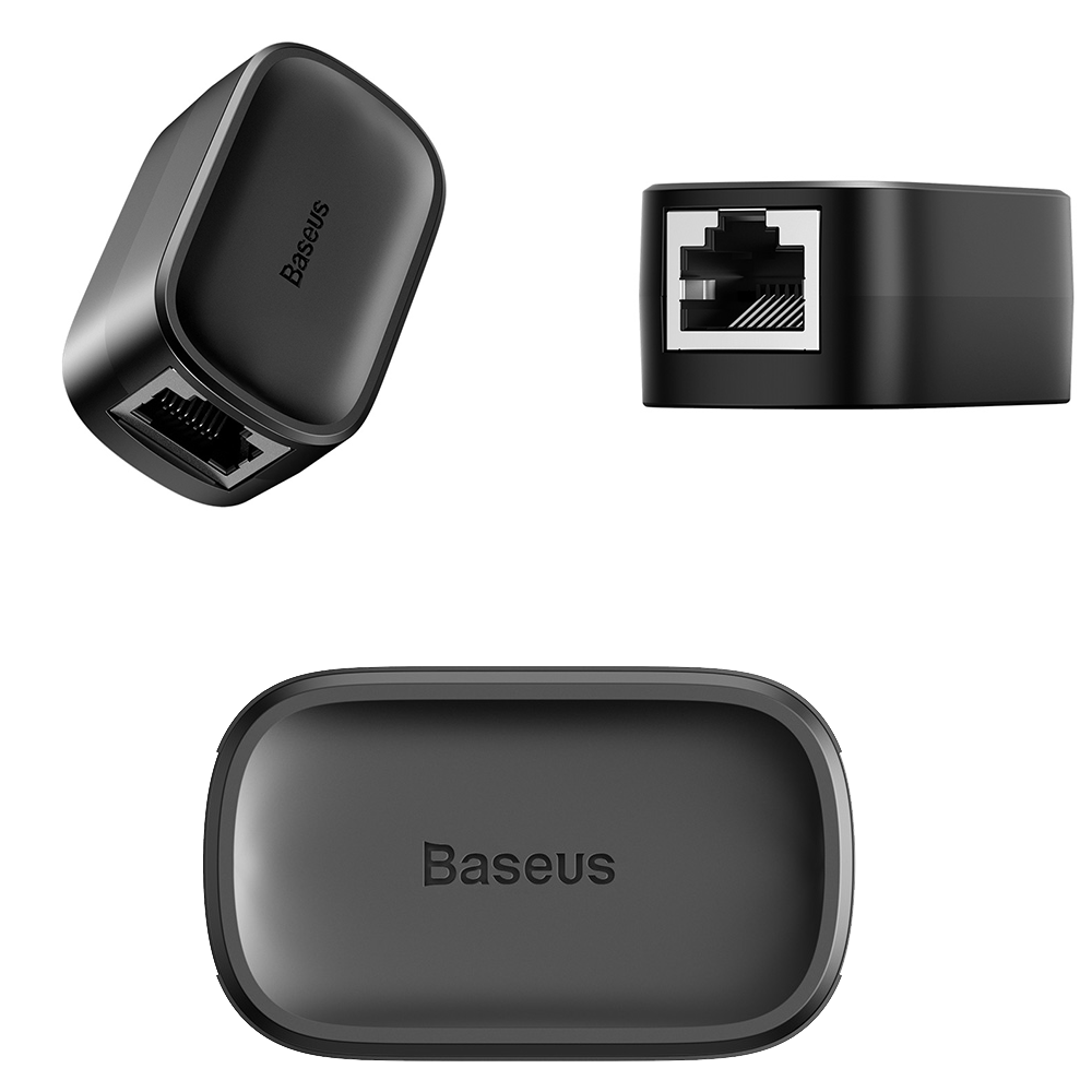 Acoplador en Línea de Alta Velocidad RJ45 (Negro) - Baseus-1