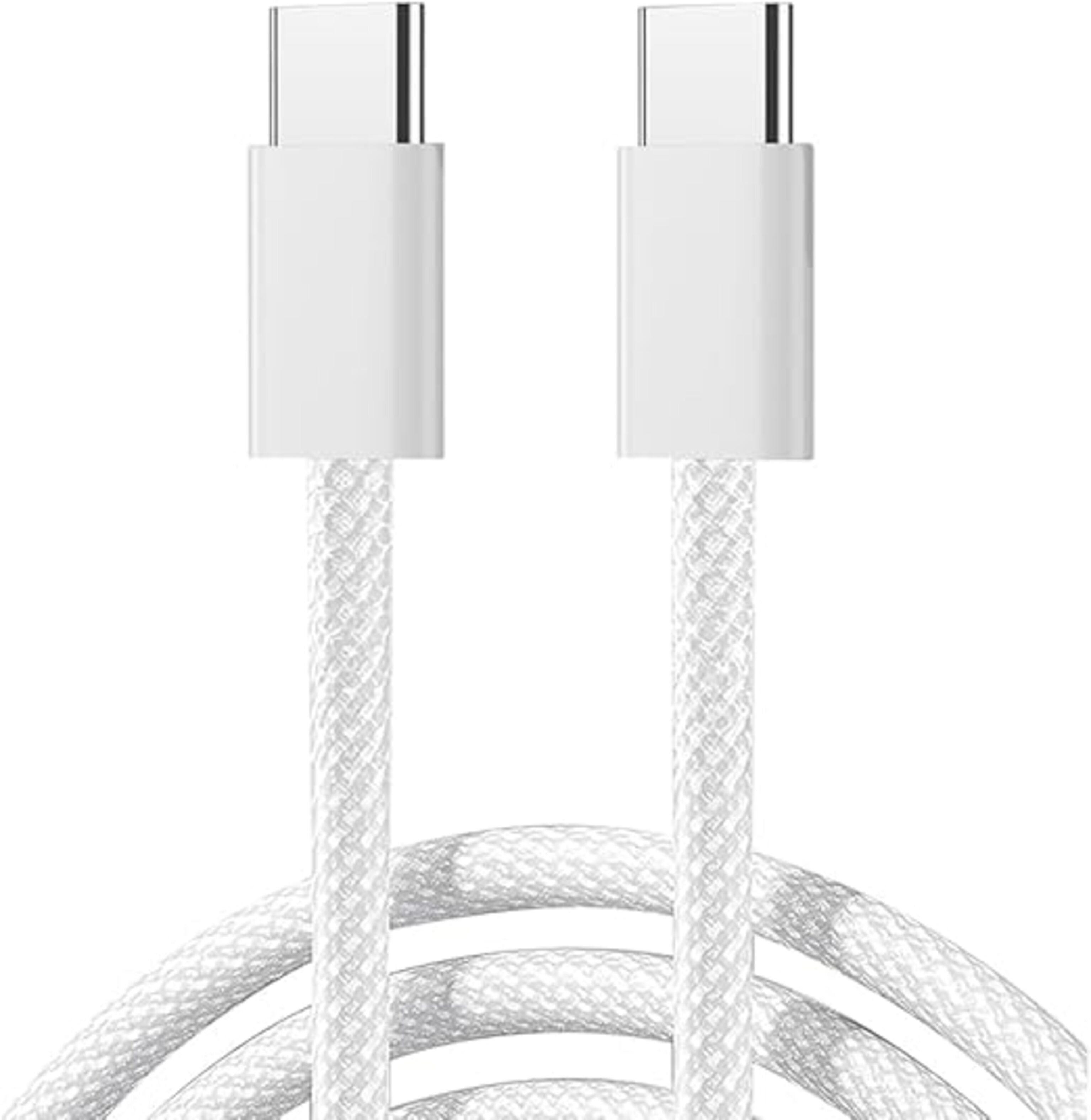 Cable USB-C a USB-C 60W Trenzado Carga Rápida 1 m (Blanco) - JOYROOM-0