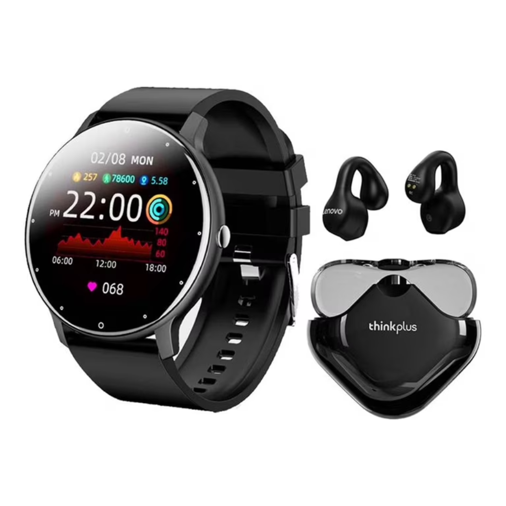 AUDÍFONOS LENOVO LP40 + TOUMI WATCH RELOJ INTELIGENTE OPENBOX-0