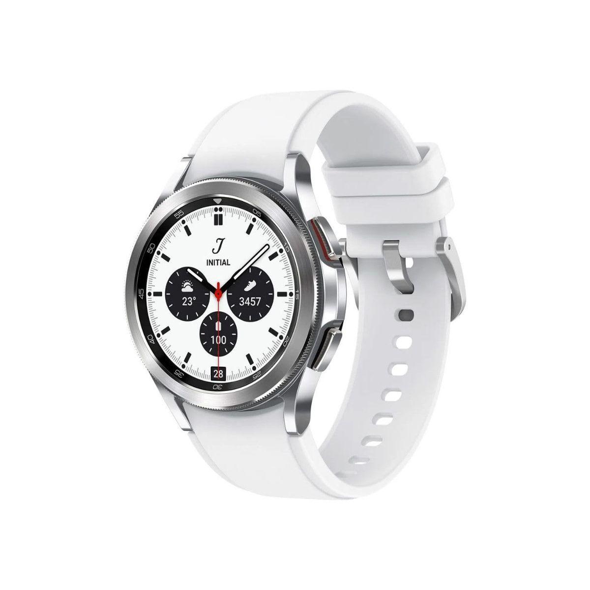 Samsung Galaxy Watch4 Classic 42mm Plata BioActive ECG Bisel Giratorio Reacondicionado Reuse-0