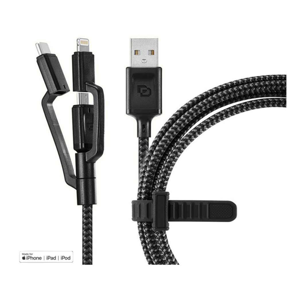 Cable USB-A a Micro-USB / USB-C / Lightning de 1,2 m-1