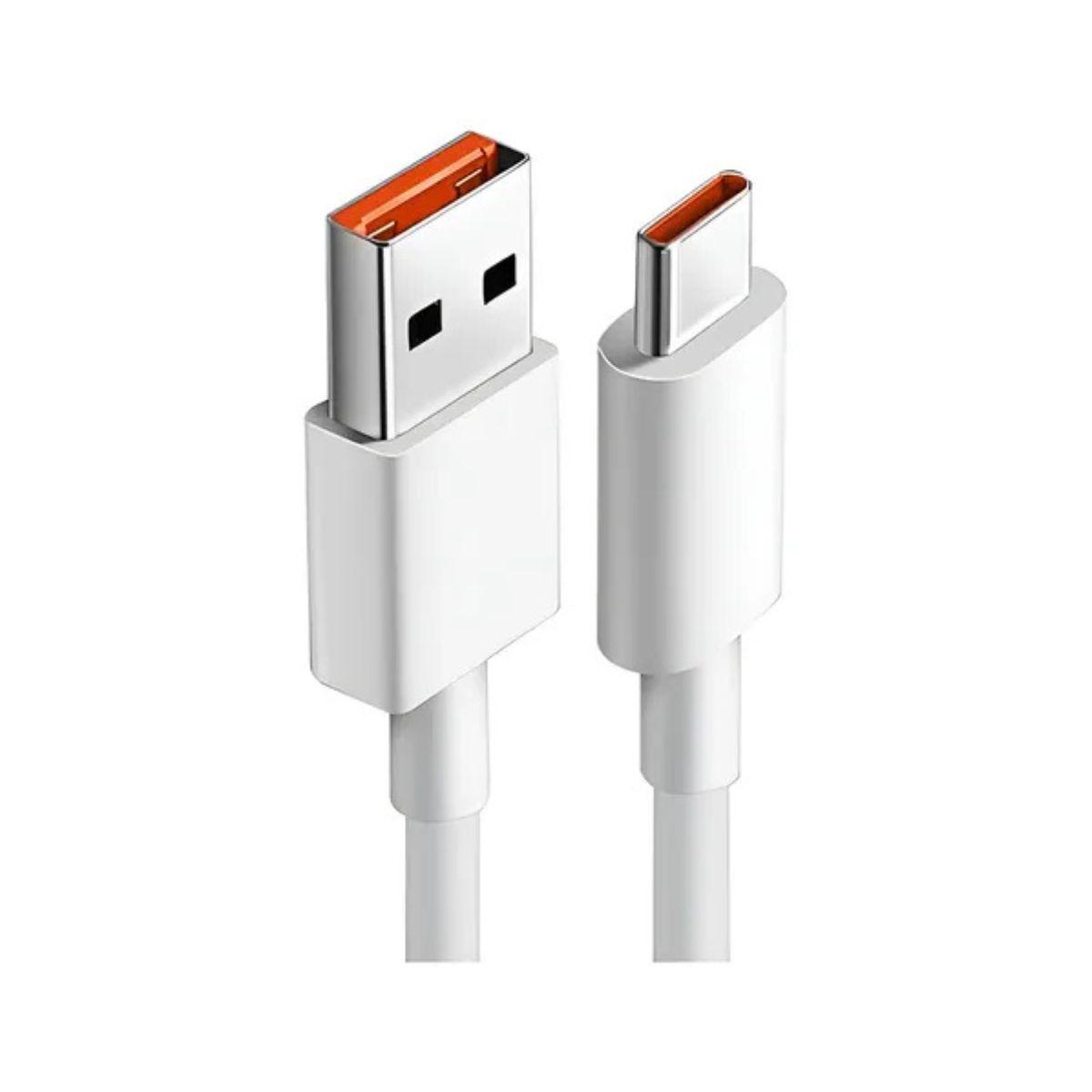 Cable USB Tipo C Xiaomi Original 6A 120W 1 Metro Blanco Reacondicionado Reuse Chile-0
