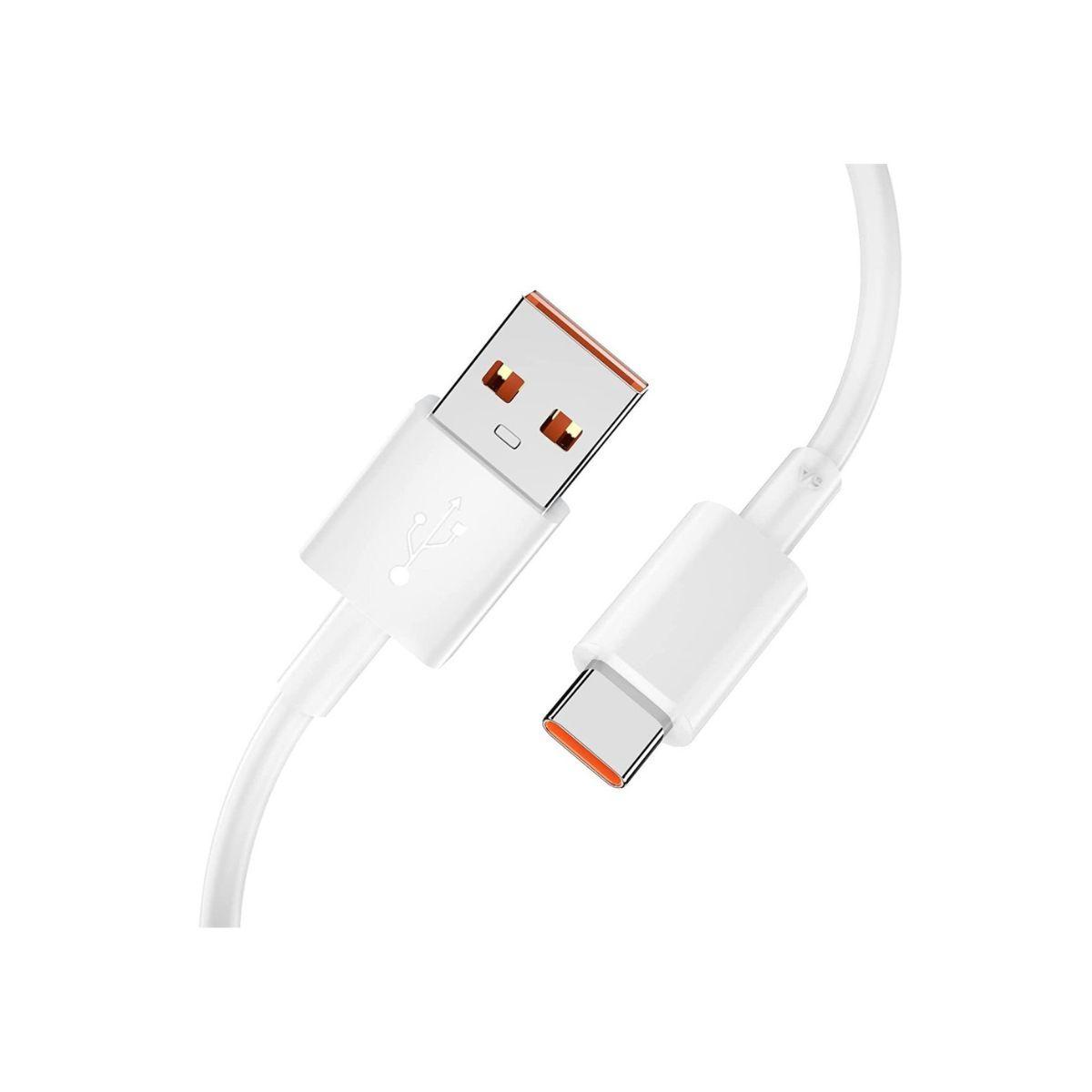 Cable USB Tipo C Xiaomi Original 6A 120W 1 Metro Blanco Reacondicionado Reuse Chile-1