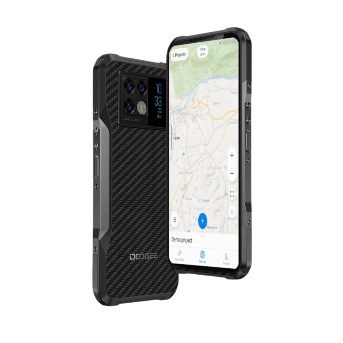Doogee v20 celular5g 6.43” amoled 8gb + 256gb 64mp-gris openbox-2
