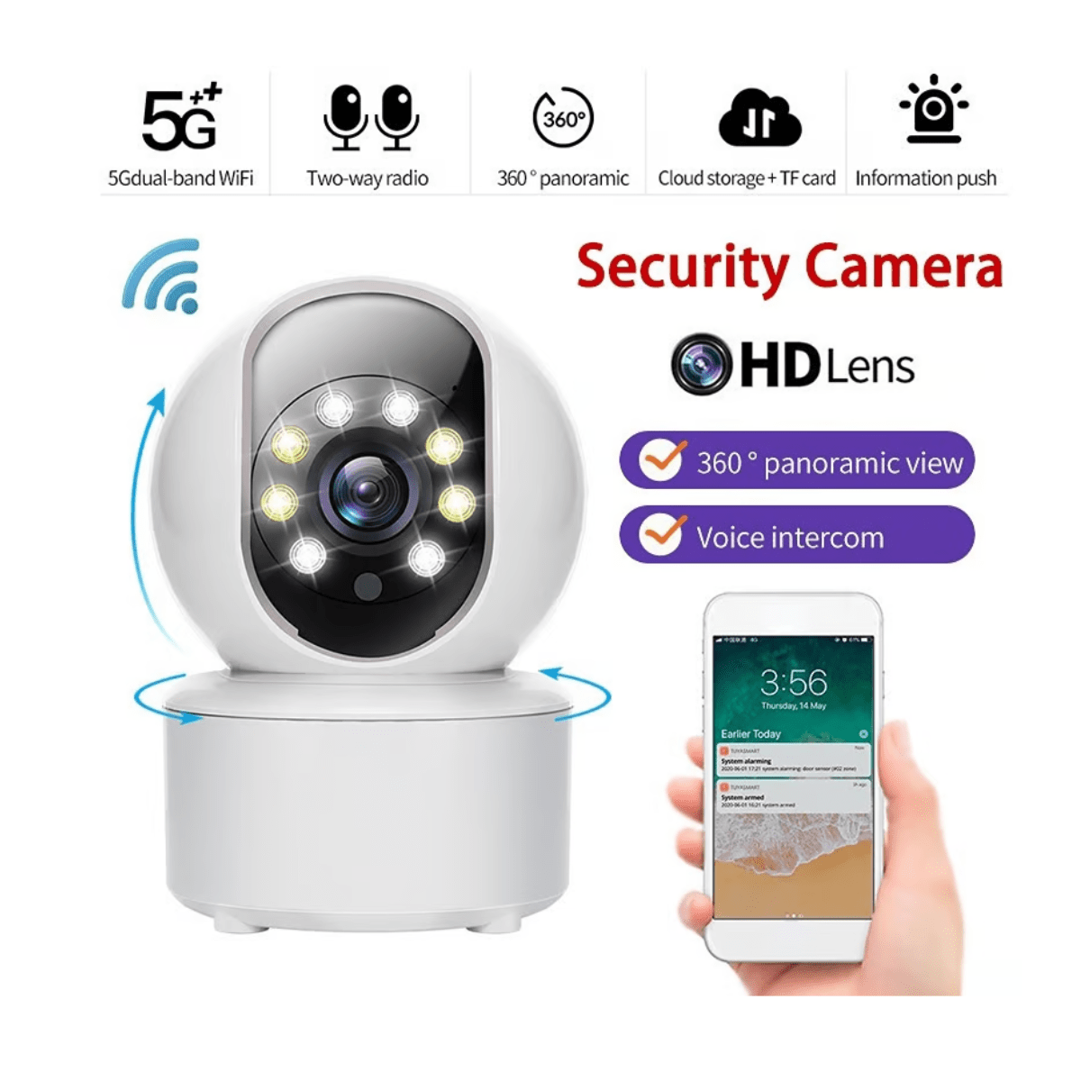 Cámara De Seguridad Wifi 2NLF 1080p Interior y Hogar 360° Openbox-1