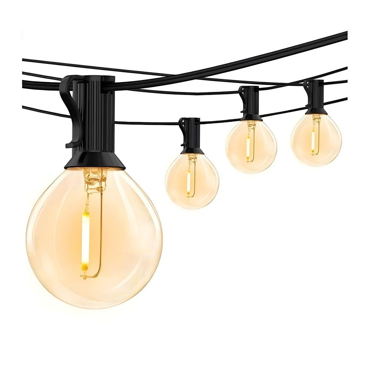 Guirnalda Luces LED 25 Bombillas 15M Impermeable Reacondicionada Garantía 12 Meses Reuse Chile-0