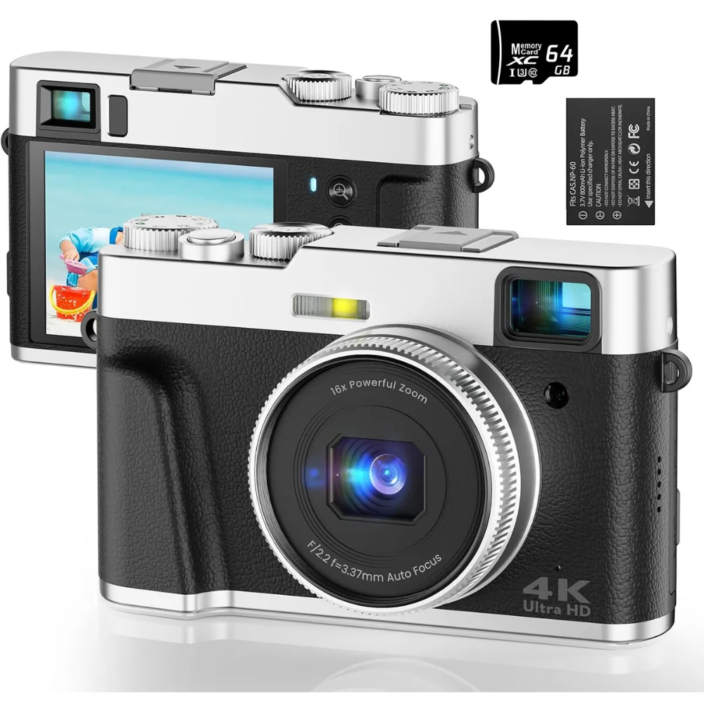 CÁMARAS DIGITALES 4K 48MP RENVMEXY DC202L 64GB NEGRO OPENBOX-1
