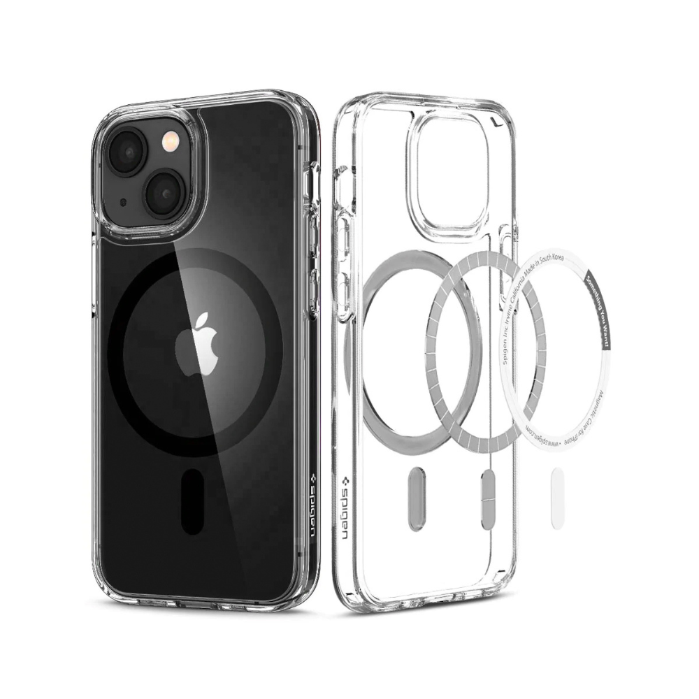 Carcasa Iphone 13 Mini Spigen Crystal Hybrid Clear compatible con Magsafe Openbox-2