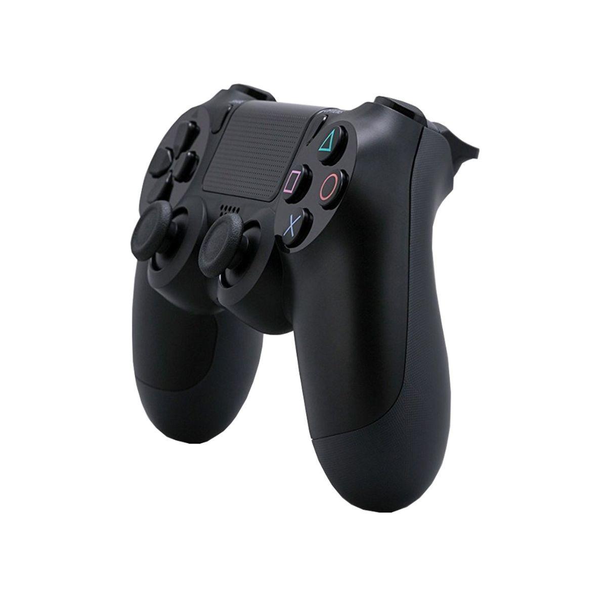 Control Sony DualShock PS4 Jet Black Negro Clásico Reacondicionado Garantía Reuse Chile-1