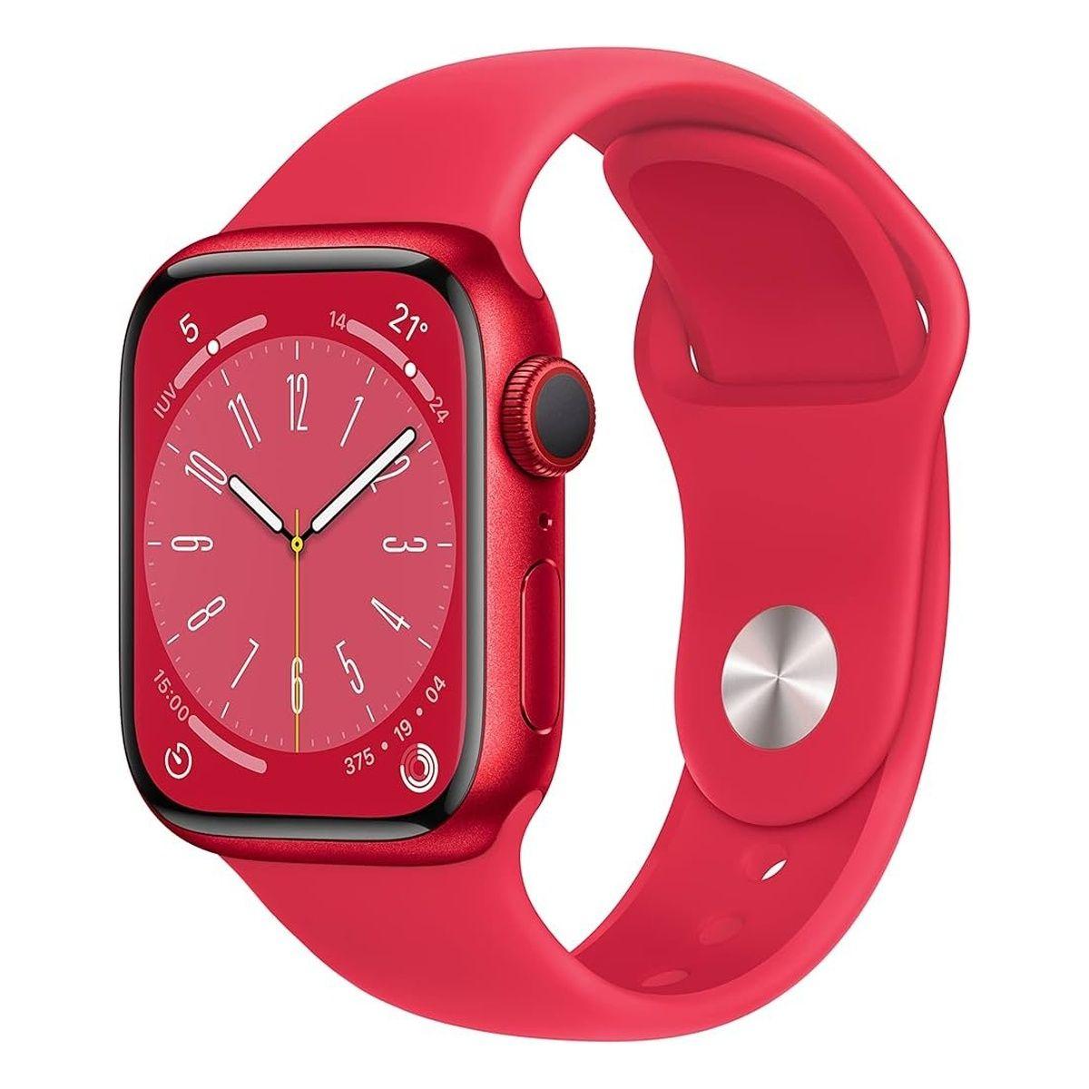 Apple Watch Series 8 GPS 41mm Rojo Detección Accidentes SpO2 ECG Open Box Reuse Chile-0