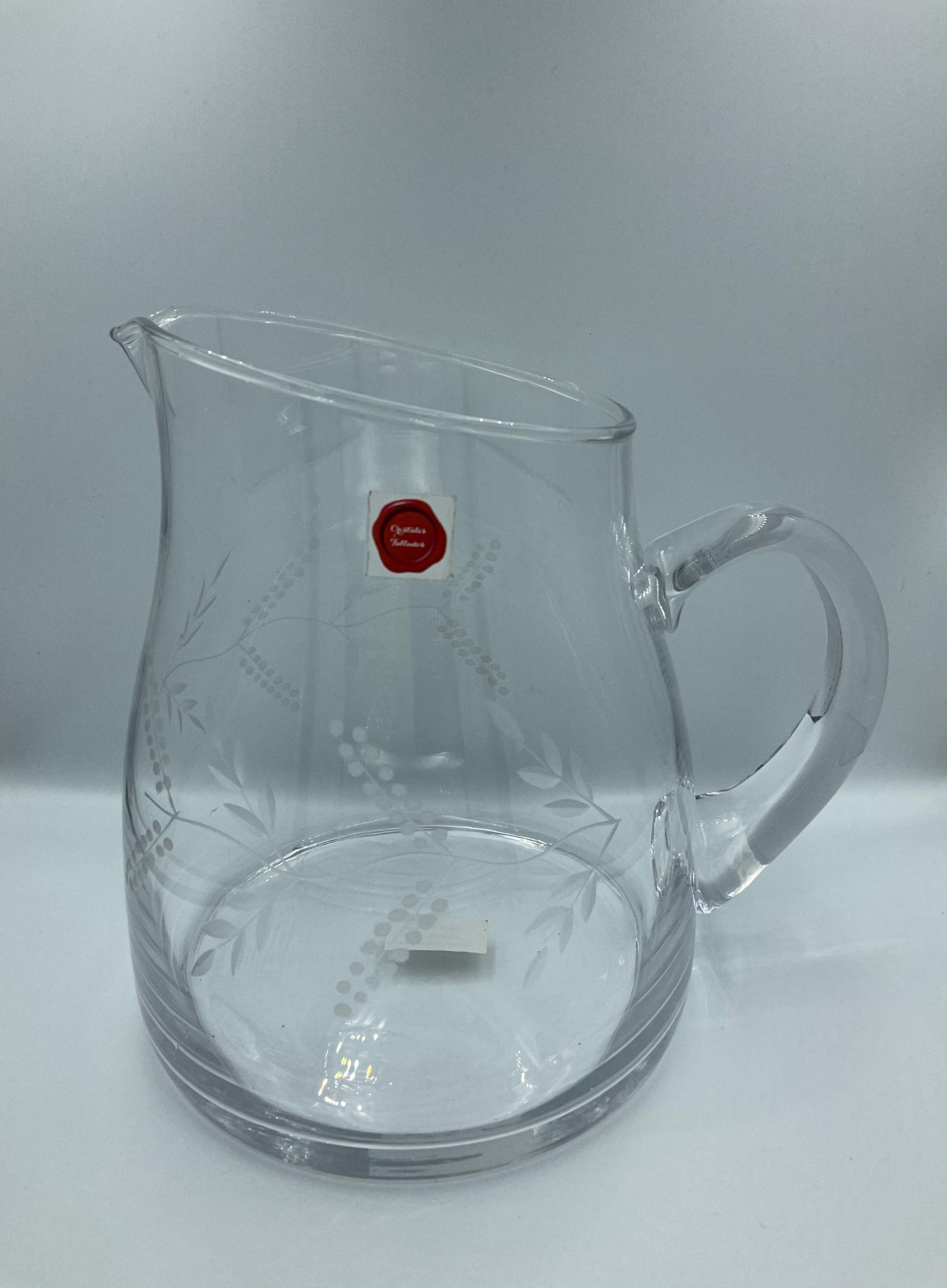 Jarro pequeño de corte diagonal cristal tallado diseño aromo-1