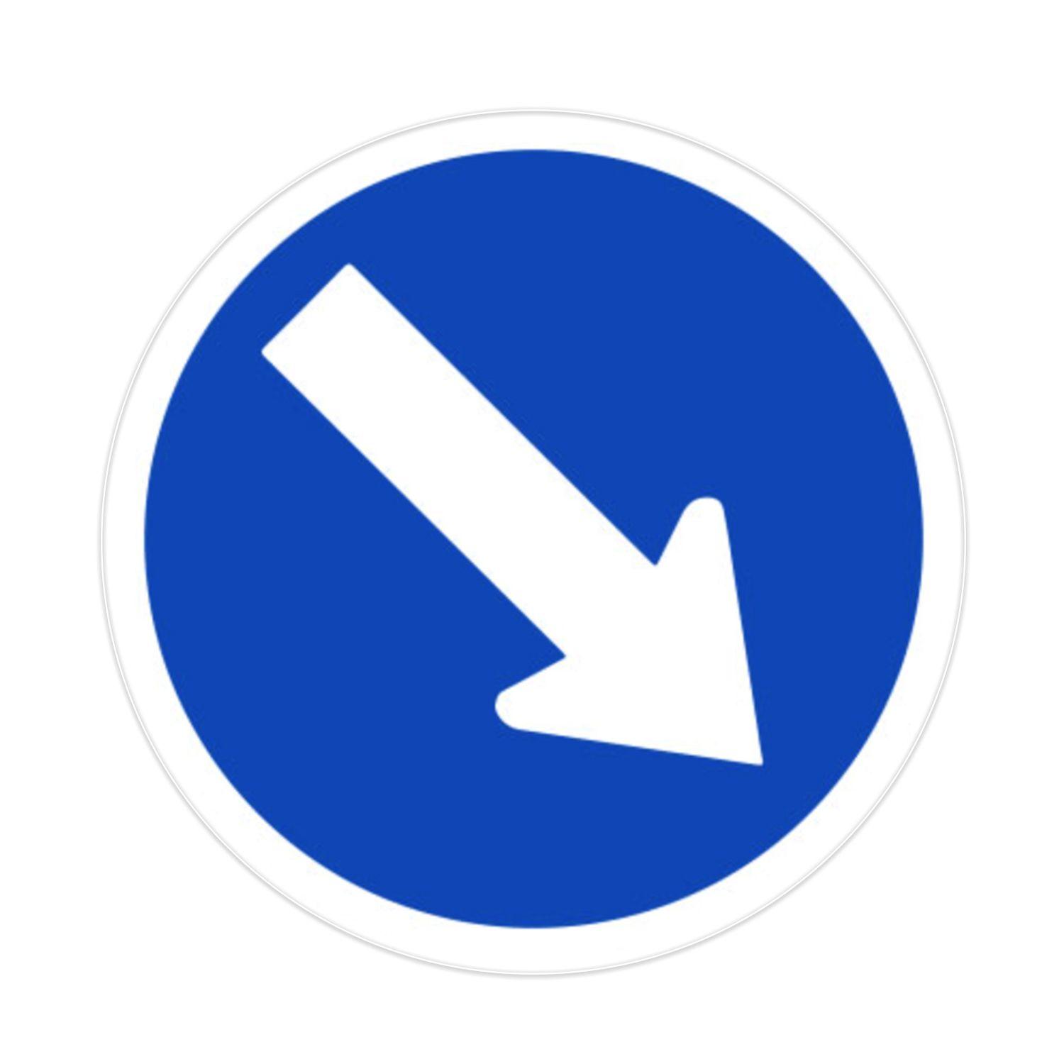 Señal paso oblig der o.5x0.5 alum gip-0