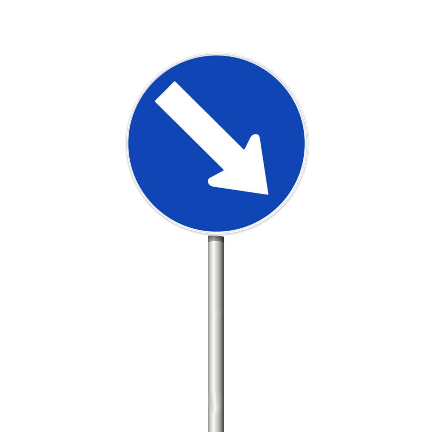 Señal paso oblig der o.5x0.5 alum gip-1