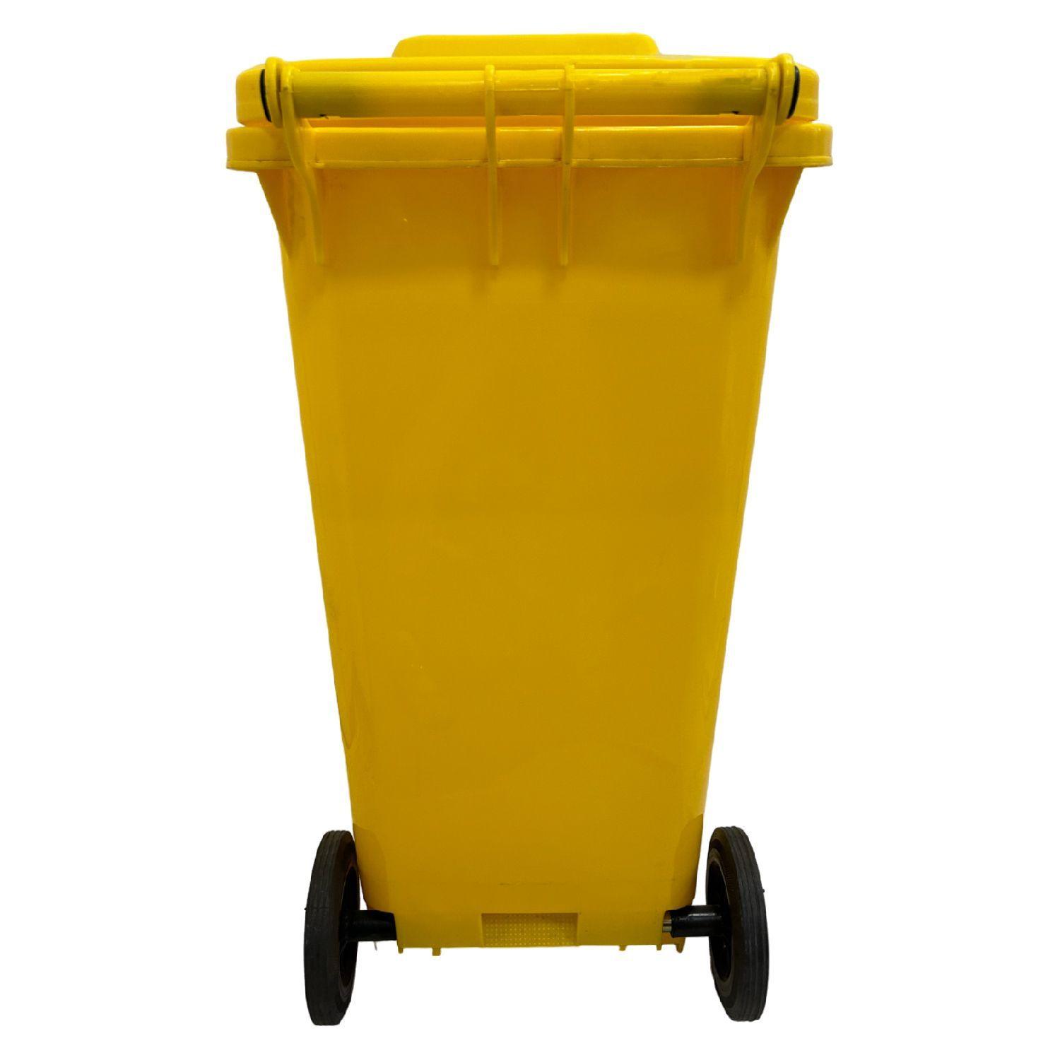 Contenedor Basurero 120 Lts Amarillo con Tapa/rueda-4