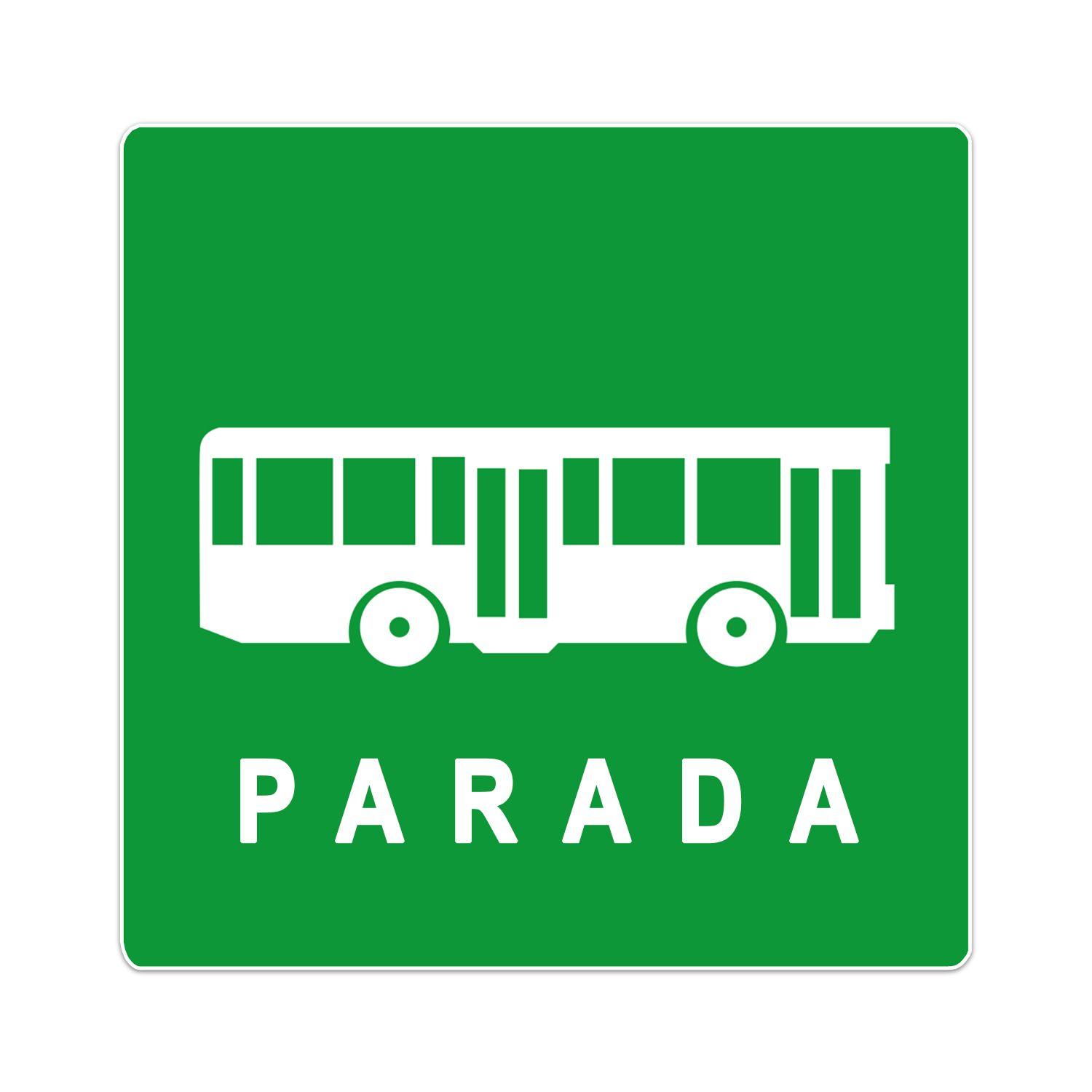Señal parada bus  0.6x0.6 alum gip-0
