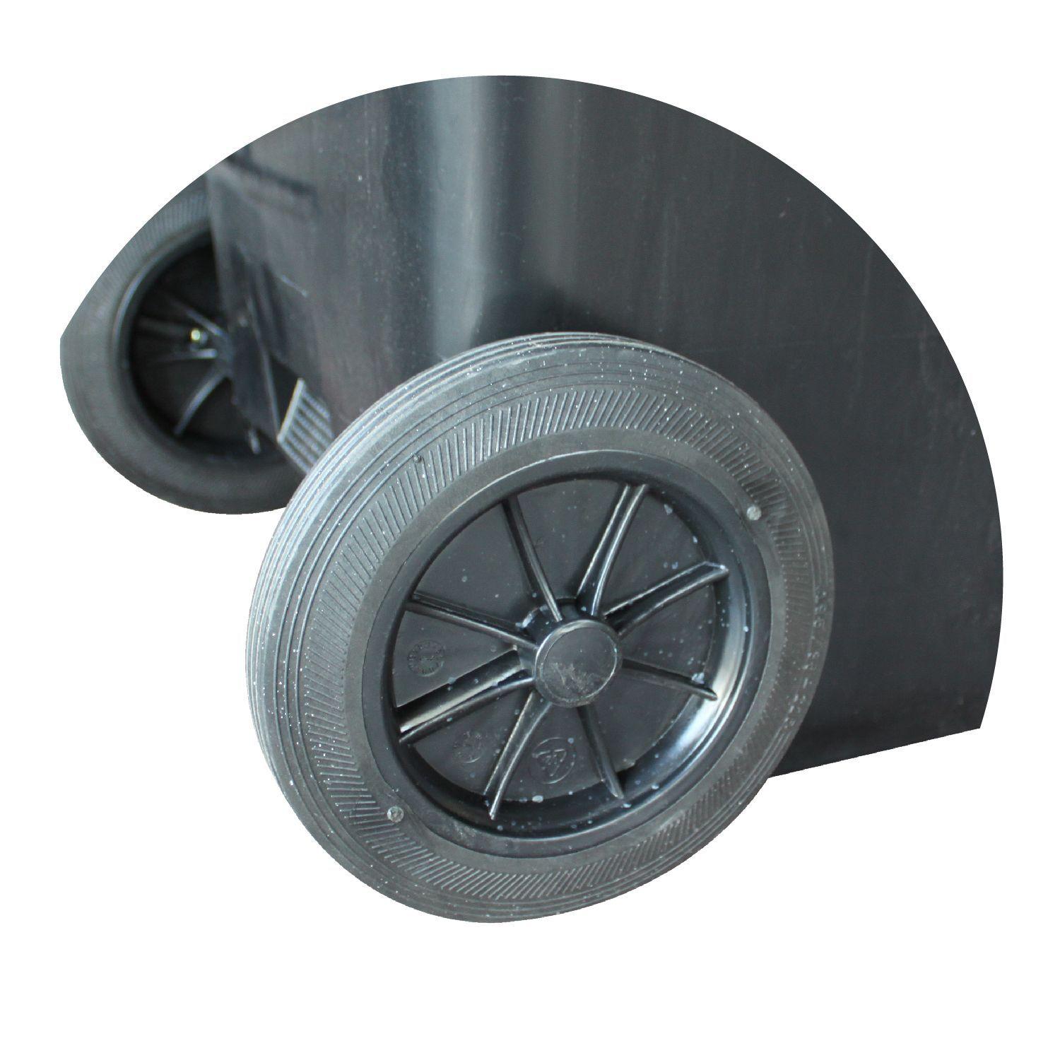 Contenedor Basurero 120 Lts Negro con Tapa/rueda-7
