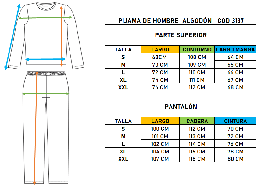 BECKIL COD 3137 PIJAMA ALGODON CLÁSICO-3