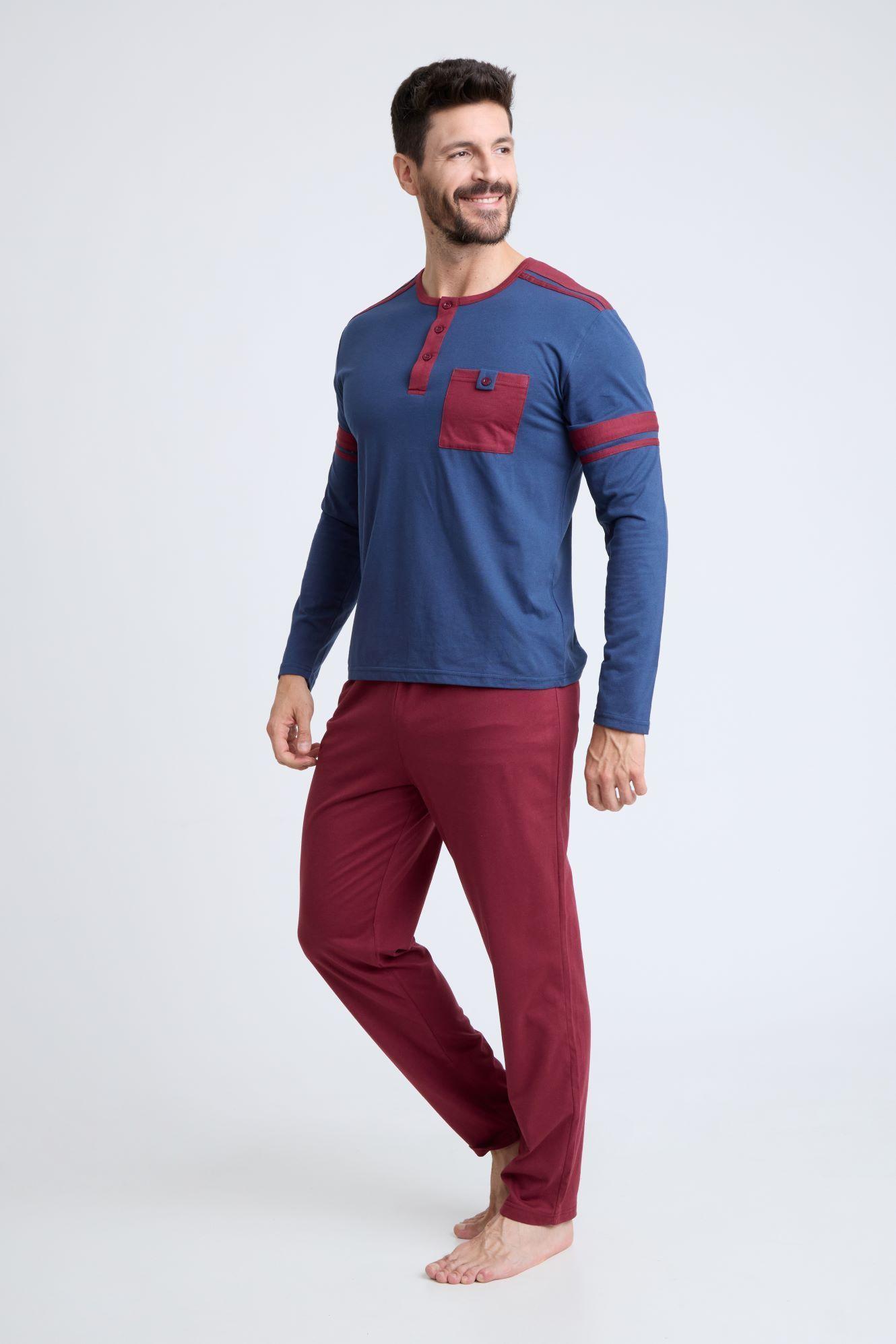 BECKIL COD 3131 PIJAMA ALGODON JERSEY FRANJAS EN MANGAS Y HOMBROS-0