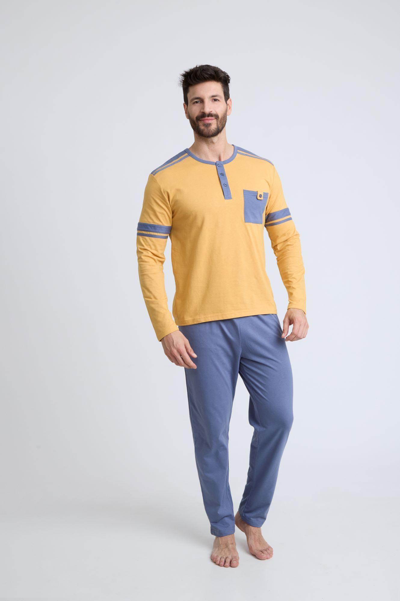 BECKIL COD 3131 PIJAMA ALGODON JERSEY FRANJAS EN MANGAS Y HOMBROS-0