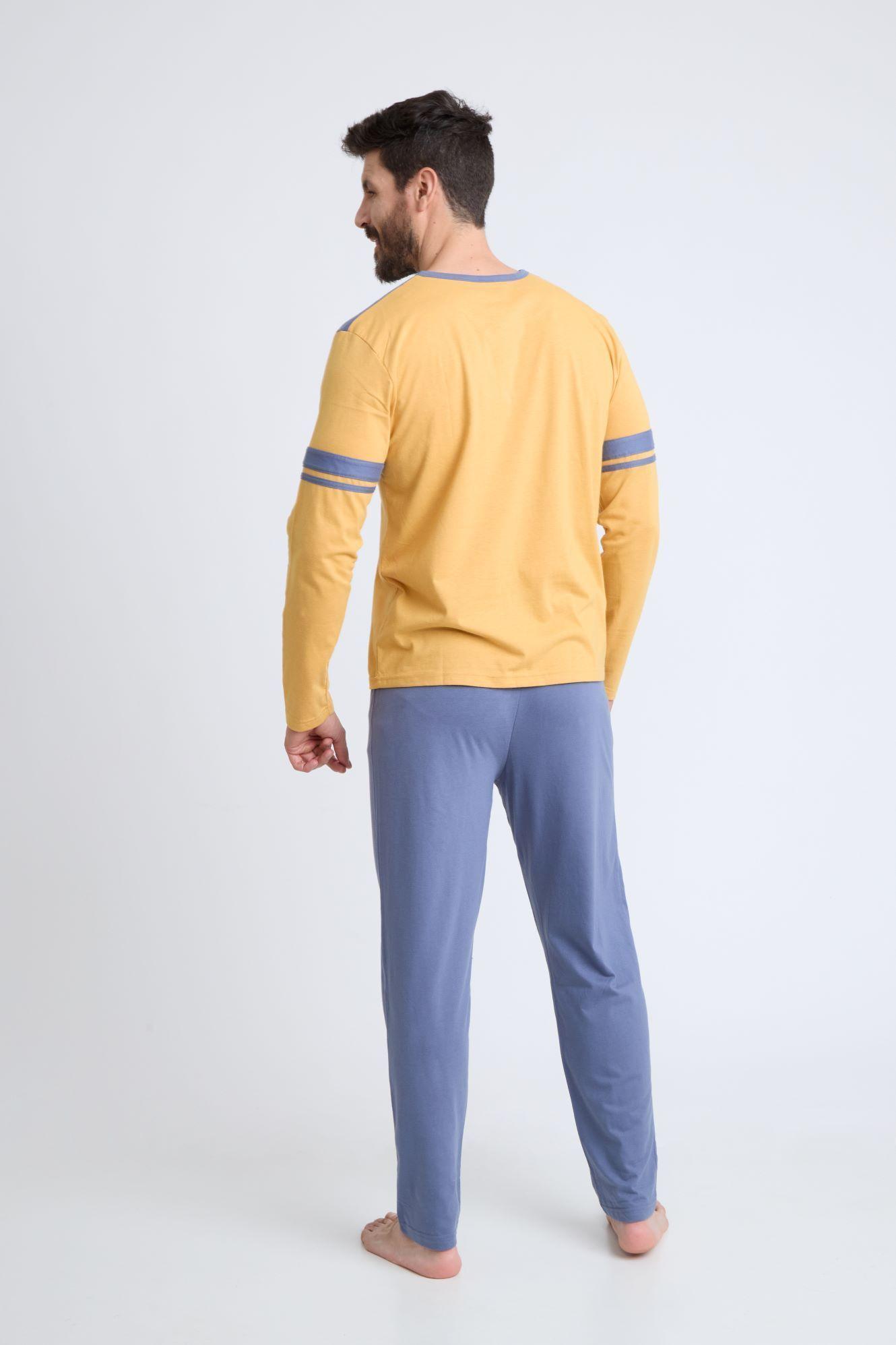 BECKIL COD 3131 PIJAMA ALGODON JERSEY FRANJAS EN MANGAS Y HOMBROS-1