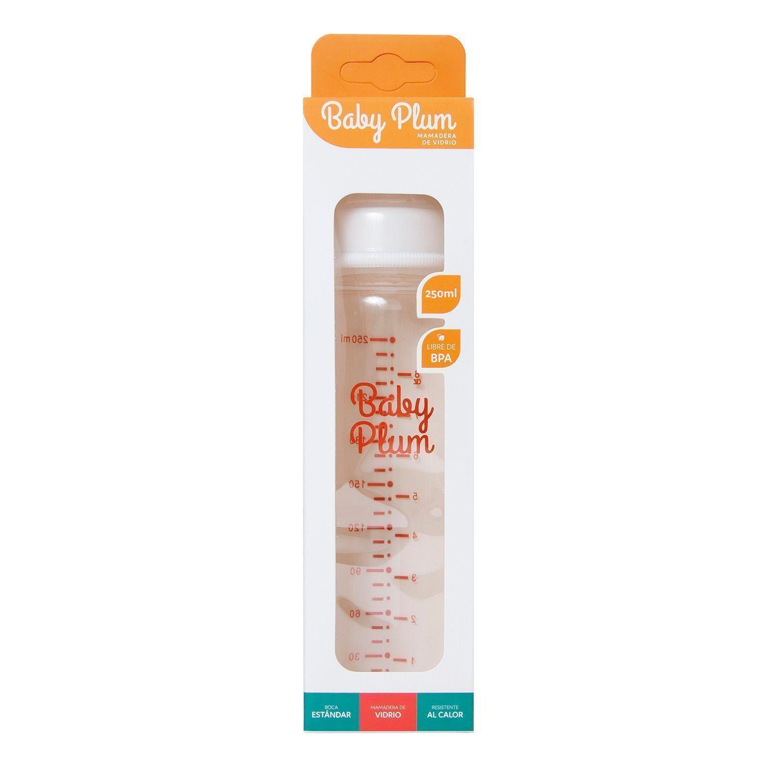 Mamadera de Vidrio BabyPlum 250ml-0