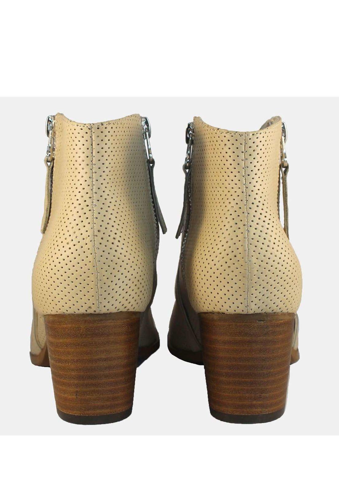 Botin Vaquero Mujer Beige 4Sb0419-7