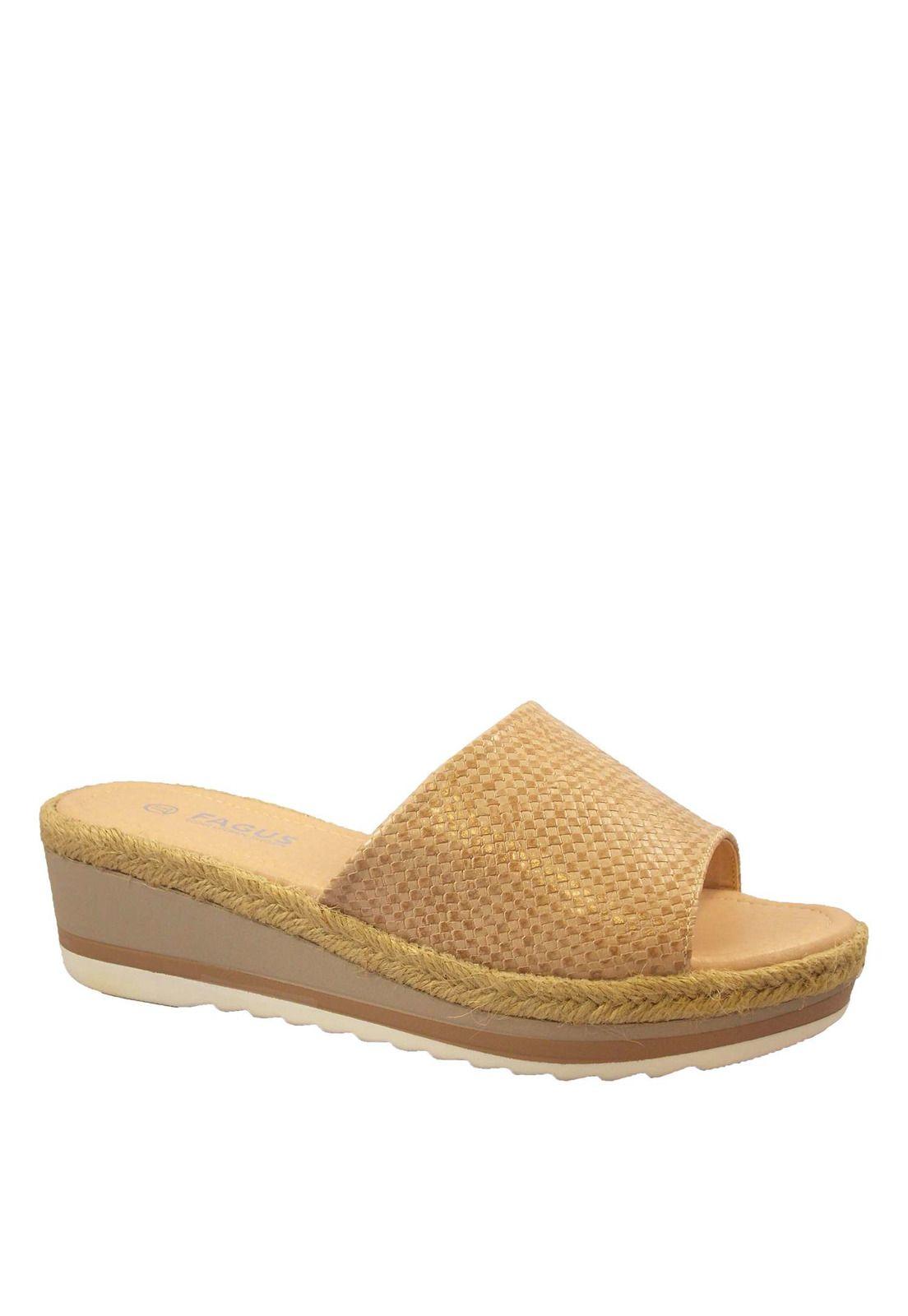 Sandalia Plataforma Mujer Beige 4Ss6919-1