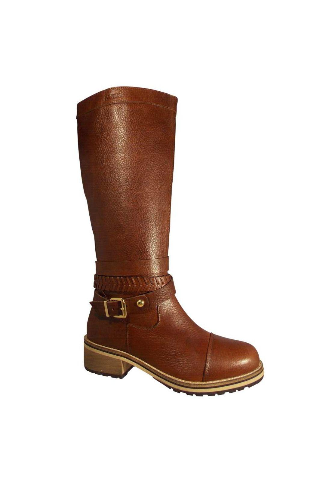 Bota de Cuero Mujer Casual 4Fb11319-1
