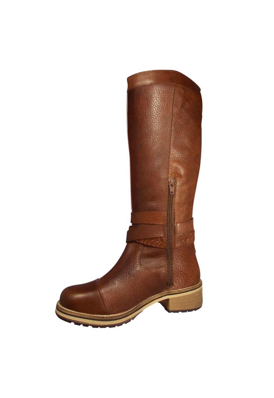 Bota de Cuero Mujer Casual 4Fb11319-4