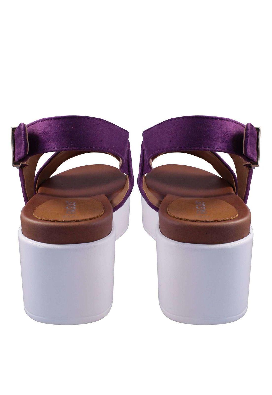 Sandalia Microfibra Plataforma Alta 4Ss9821-6