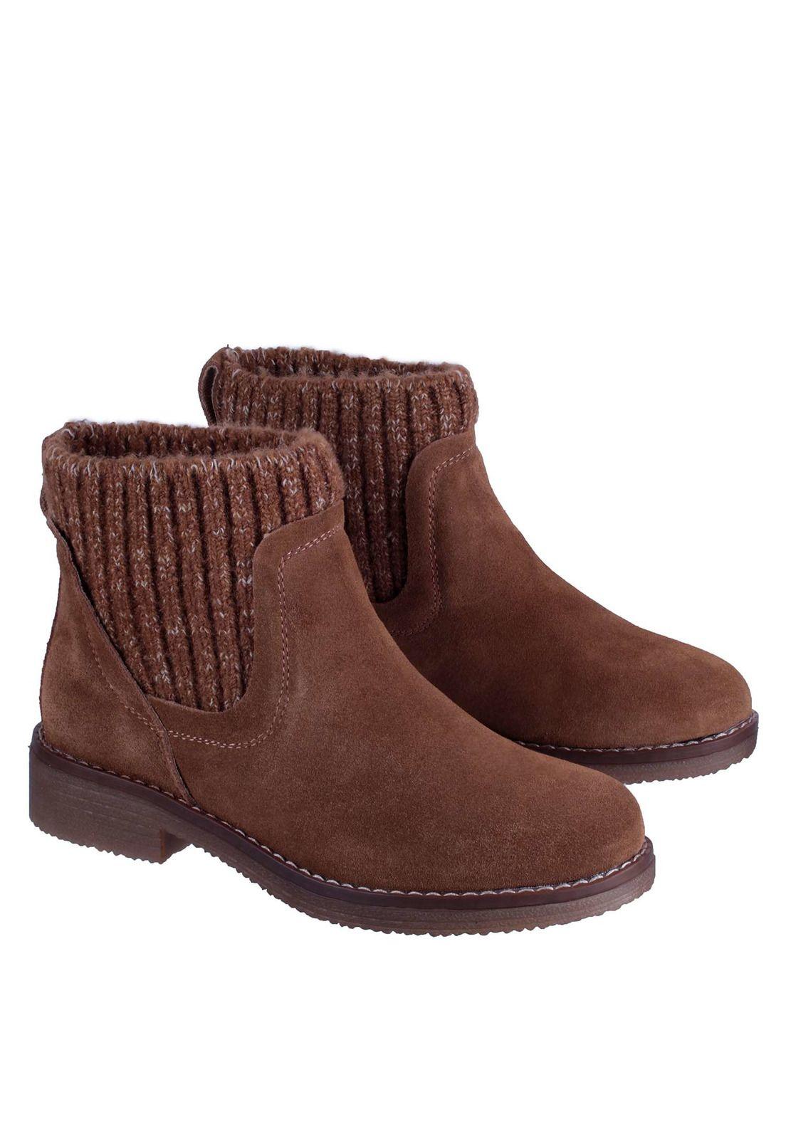 Botin Cuero Aplicación Lana 4fb11322-6