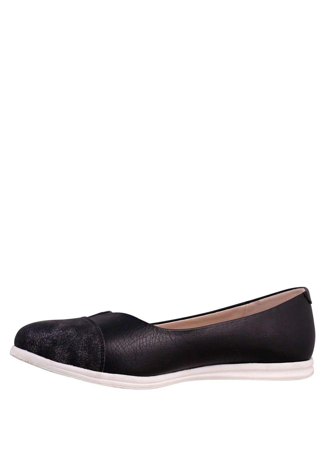 Ballerina Ecocuero Punta Metalizada 4Sb16122-3