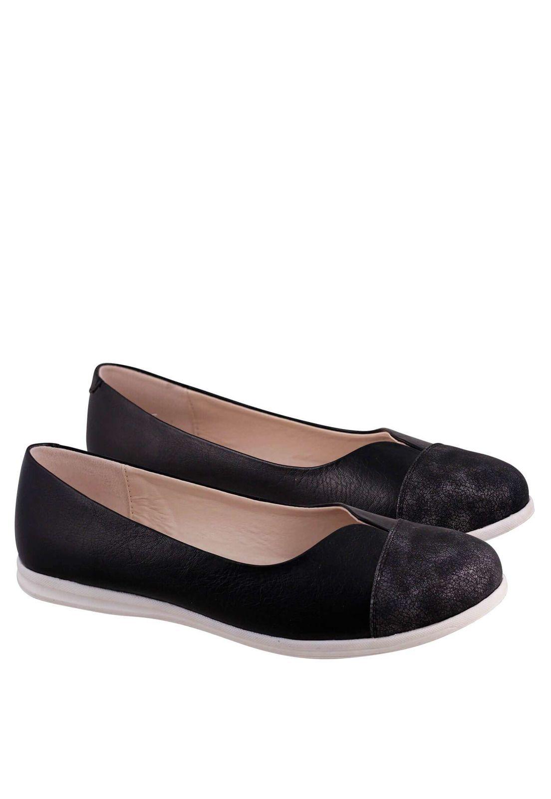 Ballerina Ecocuero Punta Metalizada 4Sb16122-5