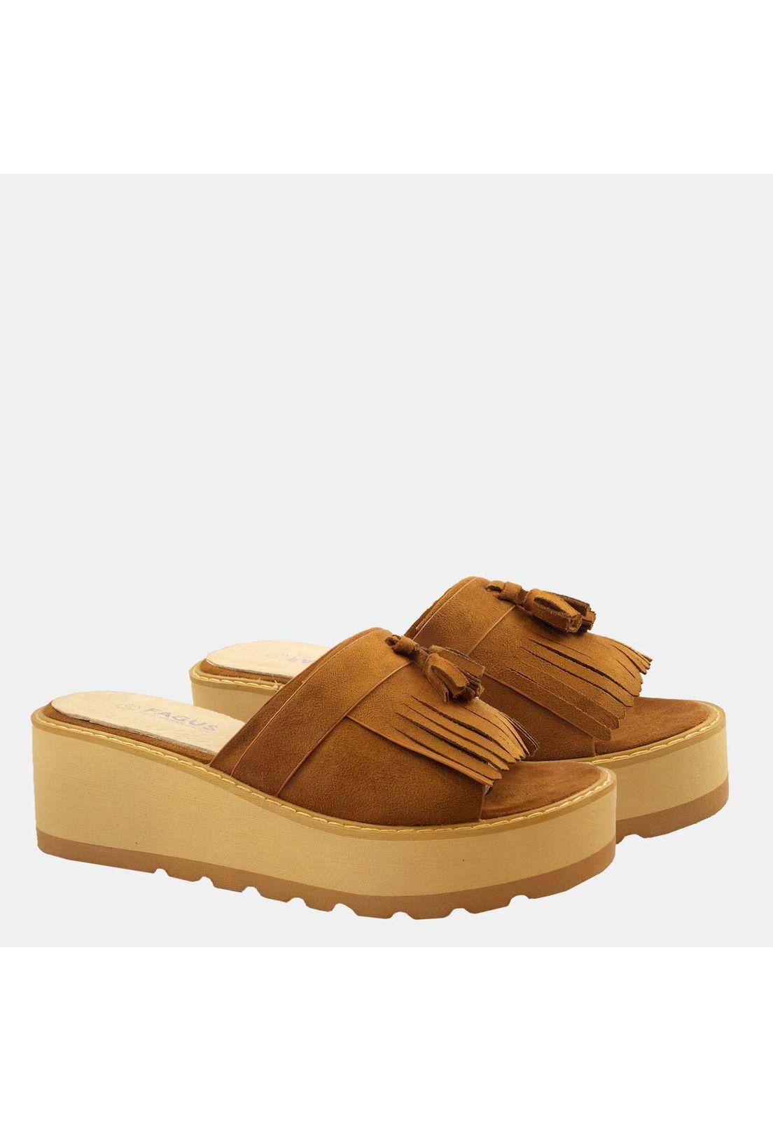 Sandalia Mujer Camel 4Ss9919-7