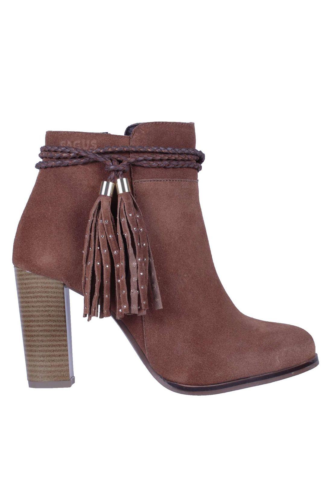 Botin Cuero Taco Alto 4fb2222-0