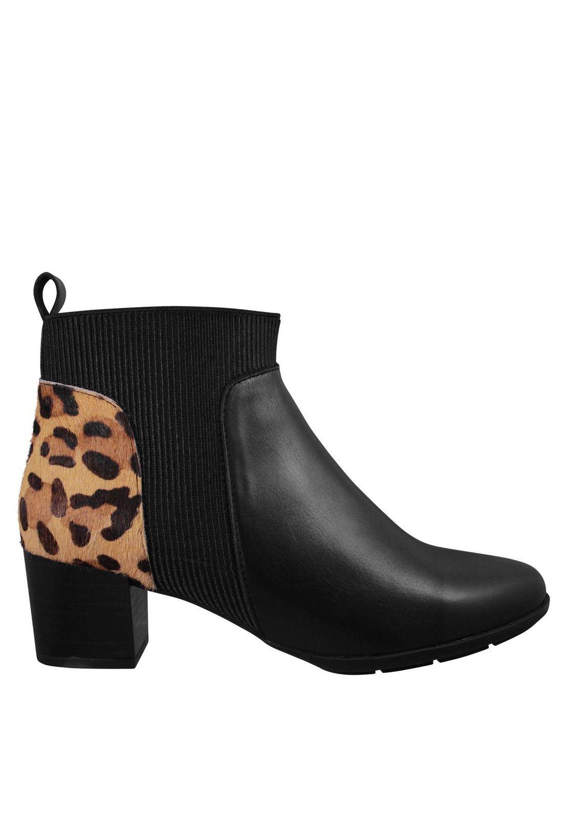 Botín Animal Print 100% Cuero 4Fb11020-2