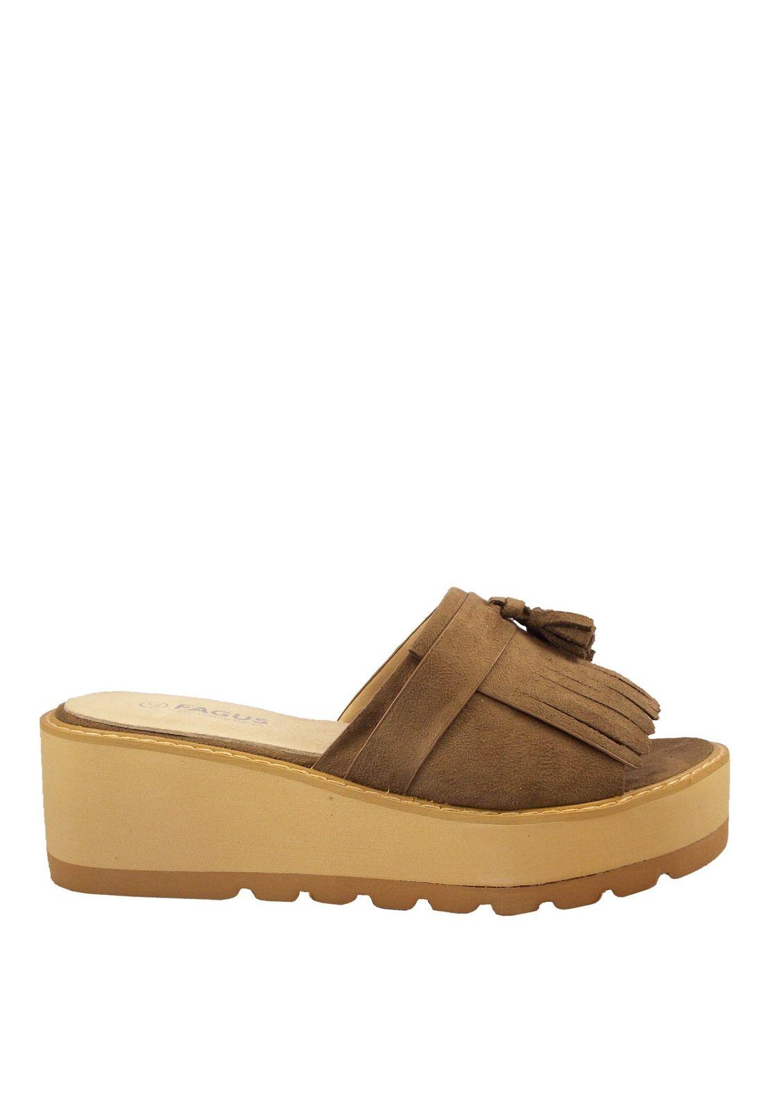 Sandalia Plataforma Mujer Taupe 4Ss10019-0