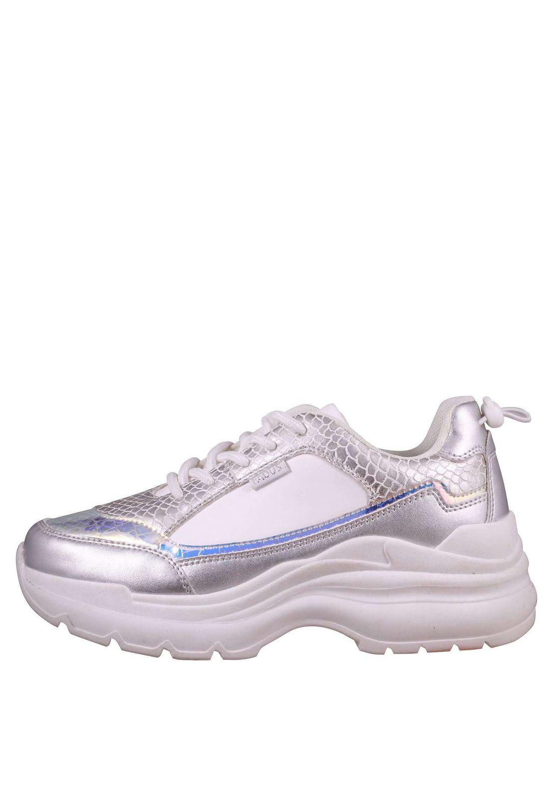 Zapatilla Chuncky Aplicación Metalizado 4Sz4321-7
