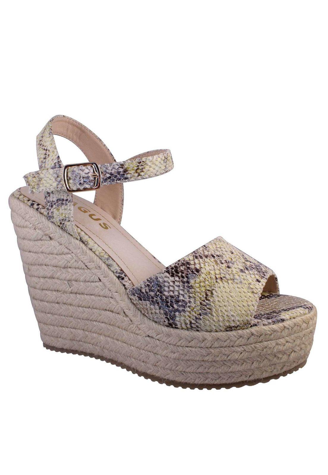 Sandalia Taco Cuña Reptil 4Ss5921-1