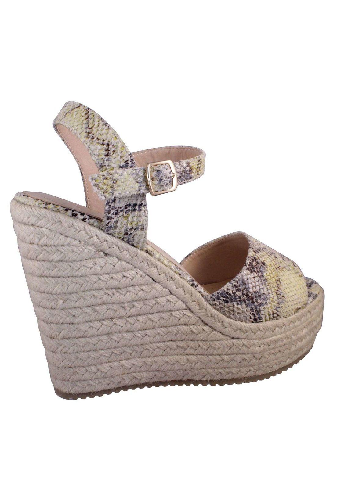 Sandalia Taco Cuña Reptil 4Ss5921-2