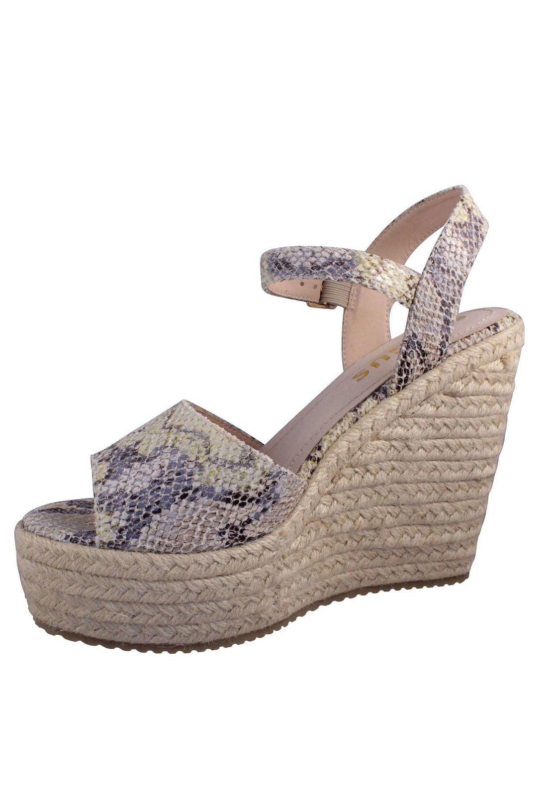 Sandalia Taco Cuña Reptil 4Ss5921-3