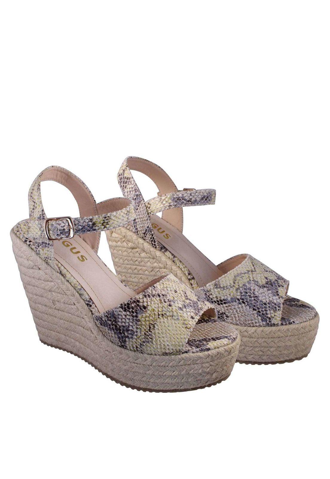 Sandalia Taco Cuña Reptil 4Ss5921-4