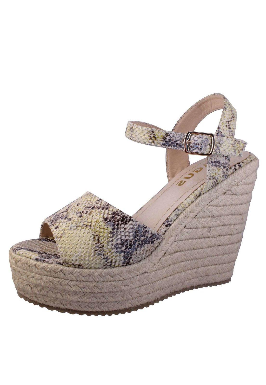 Sandalia Taco Cuña Reptil 4Ss5921-6