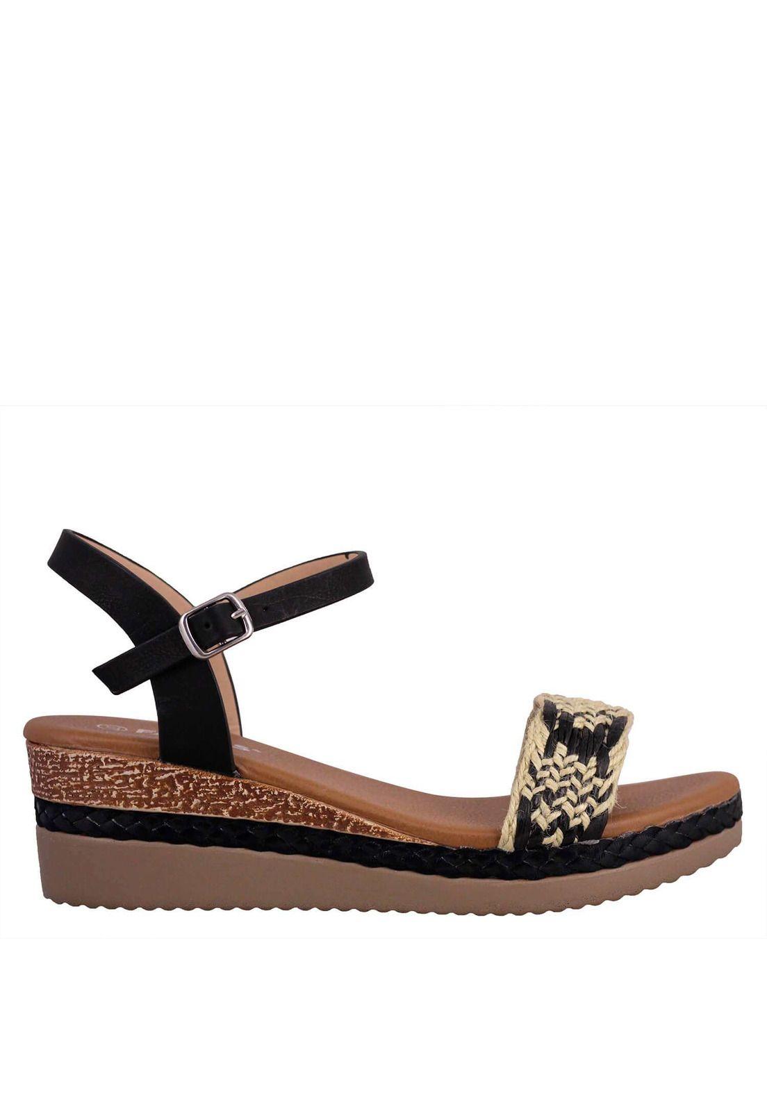 Sandalia Cuña Baja Tejida 4ss11022-0