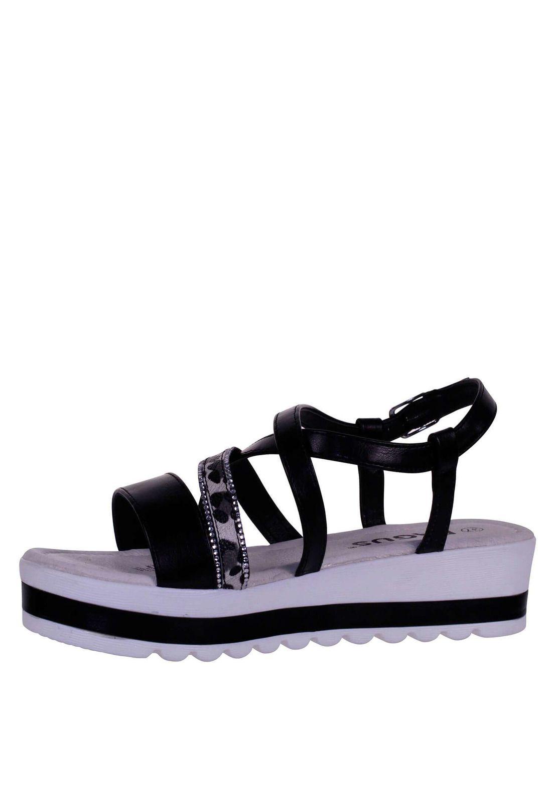 Sandalia Plana Aplicación Animal Print 4Ss13522-3