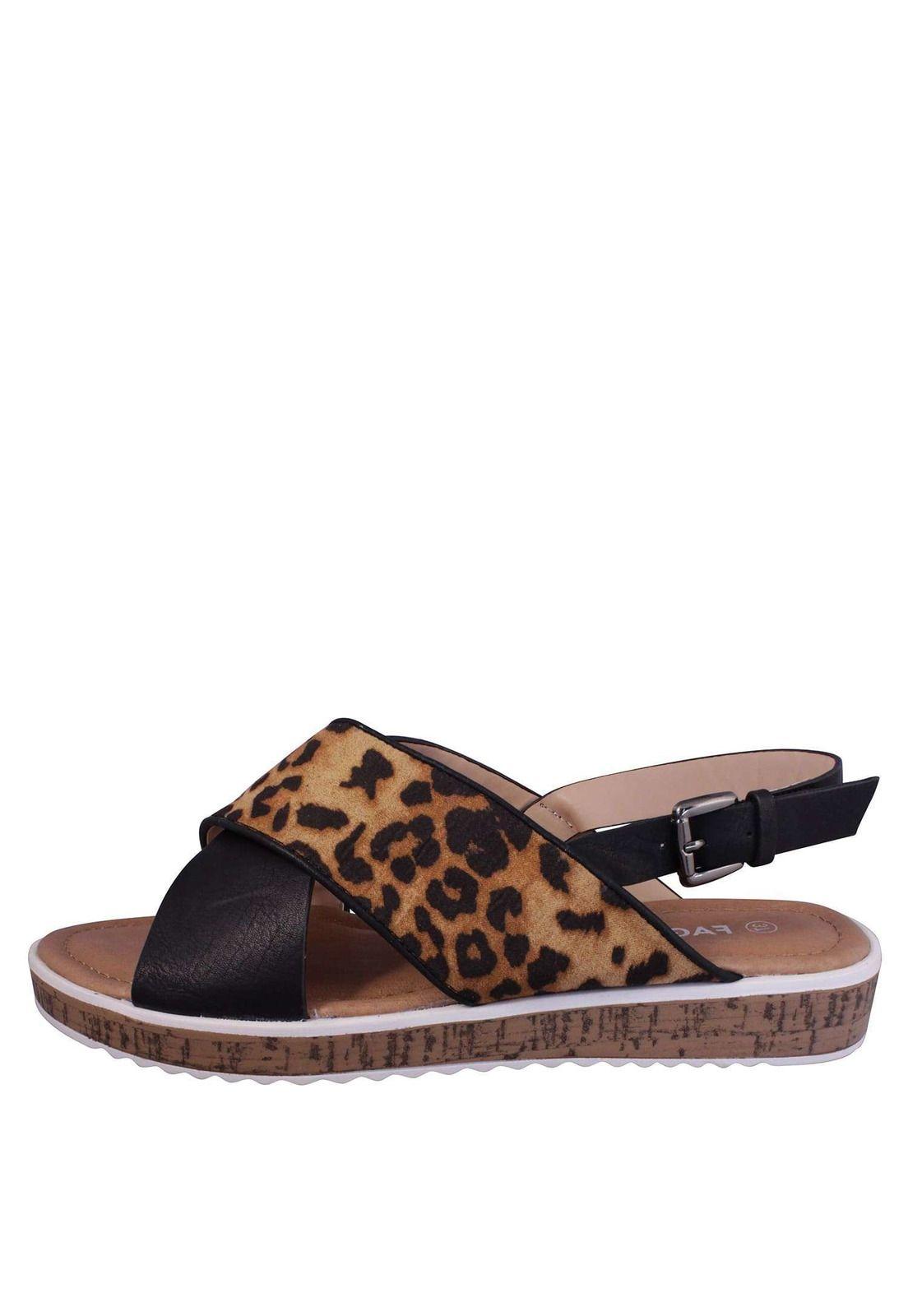 Sandalia Plana Aplicación Animal Print 4Ss8421-7