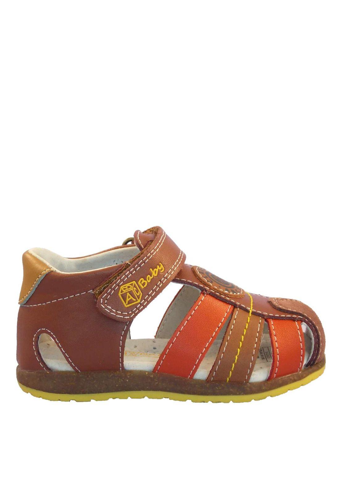 Sandalia Niño Cuero Marrón 1Ss7719-0